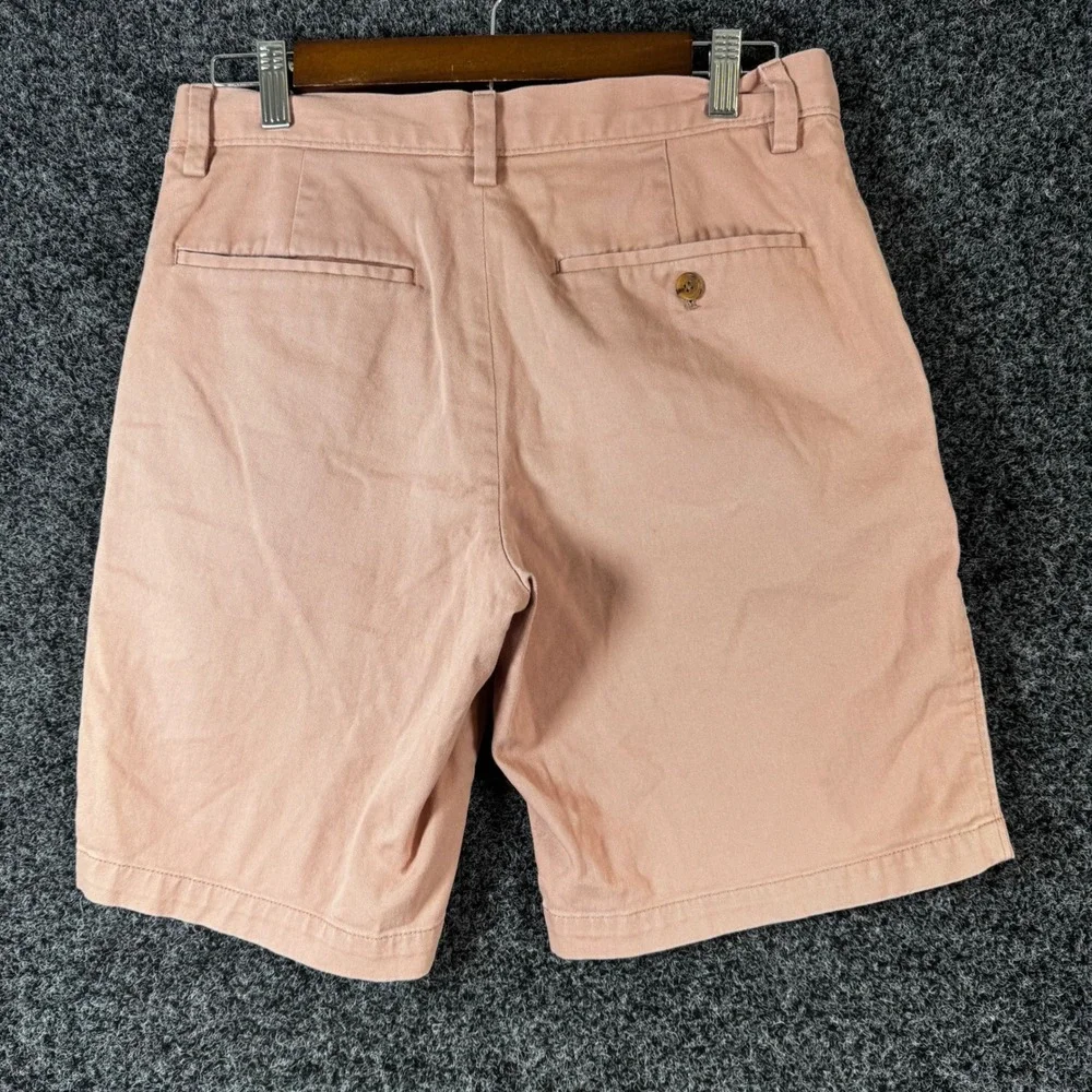Banana Republic Aiden Shorts Mens 30 Salmon Pink Slim Fit Stretch Chino Cotton